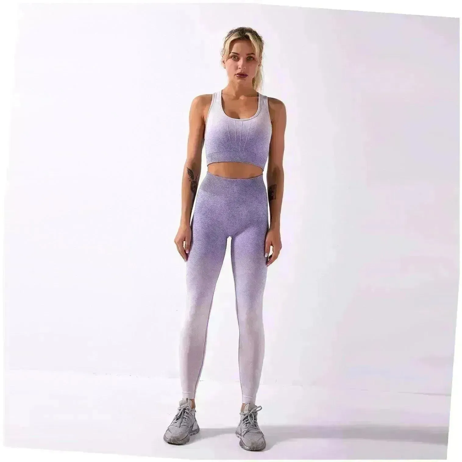 Shark knitting sports bra pants tie-dye Yoga Fitness Gym Exercise Wear