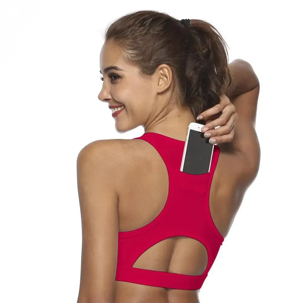Sports Bra with Phone Pocket