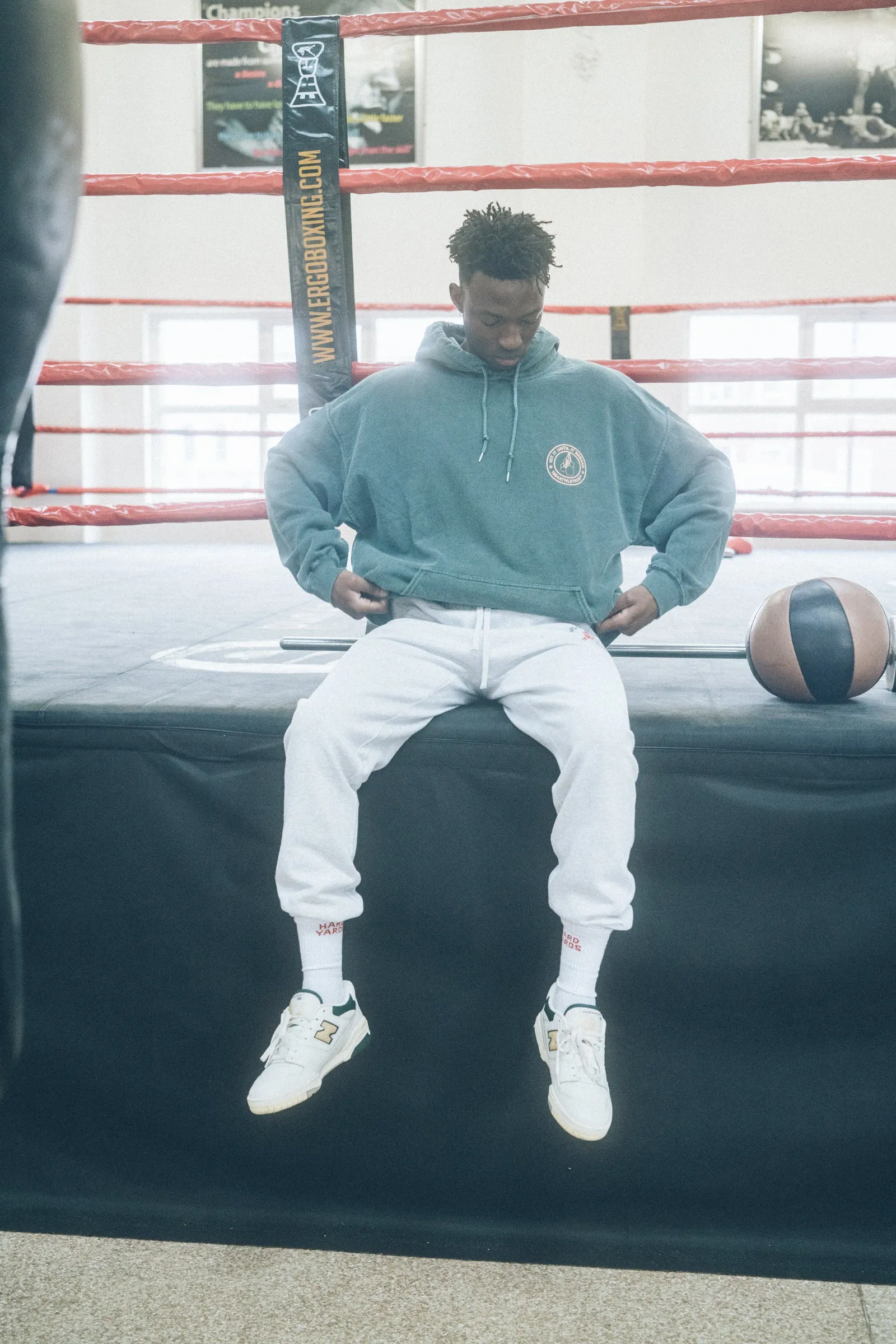 Vice 84 'Hard Yards Fight Club' Embroidered Joggers - Ash