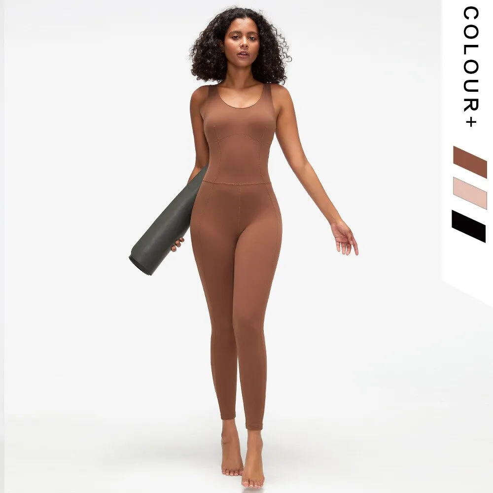 Women's Jumpsuit Girls Yoga Gym Wear Bodybuilding Backless Strap Cami Active Jumpsuit