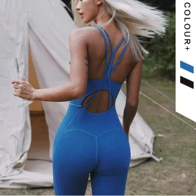 Workout Gym Fitness Jumpsuit One-pieces Yoga Bodysuit Set Fitness Yoga Bodysuits For Women