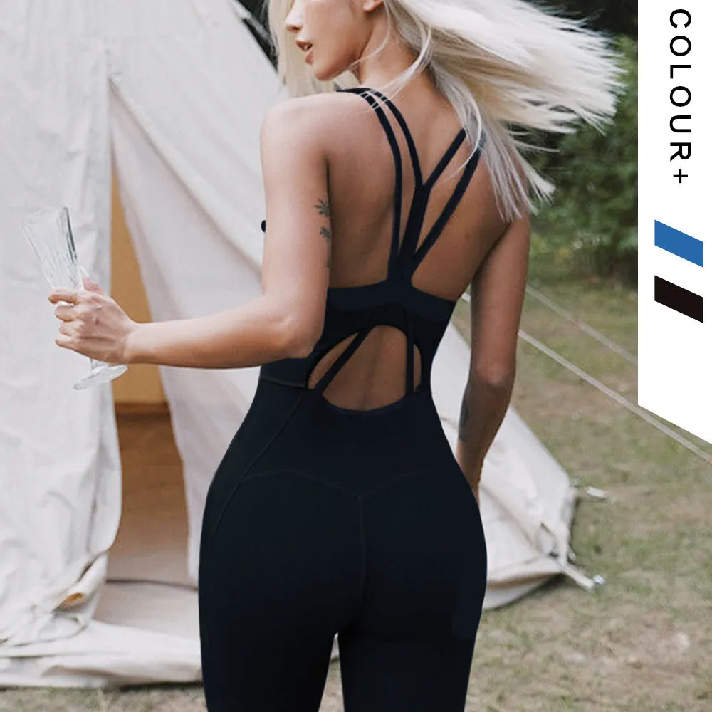 Workout Gym Fitness Jumpsuit One-pieces Yoga Bodysuit Set Fitness Yoga Bodysuits For Women