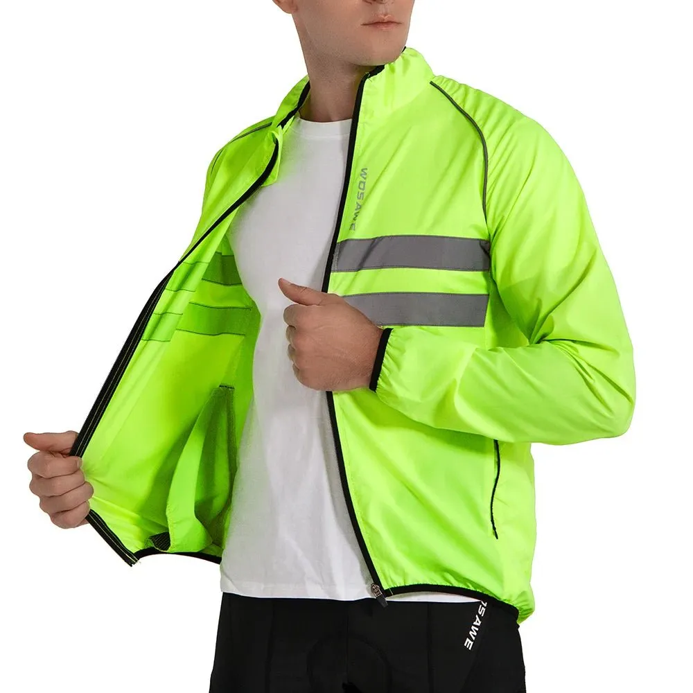 WOSAWE Ultralight Men's Cycling Windbreaker Reflective Jacket