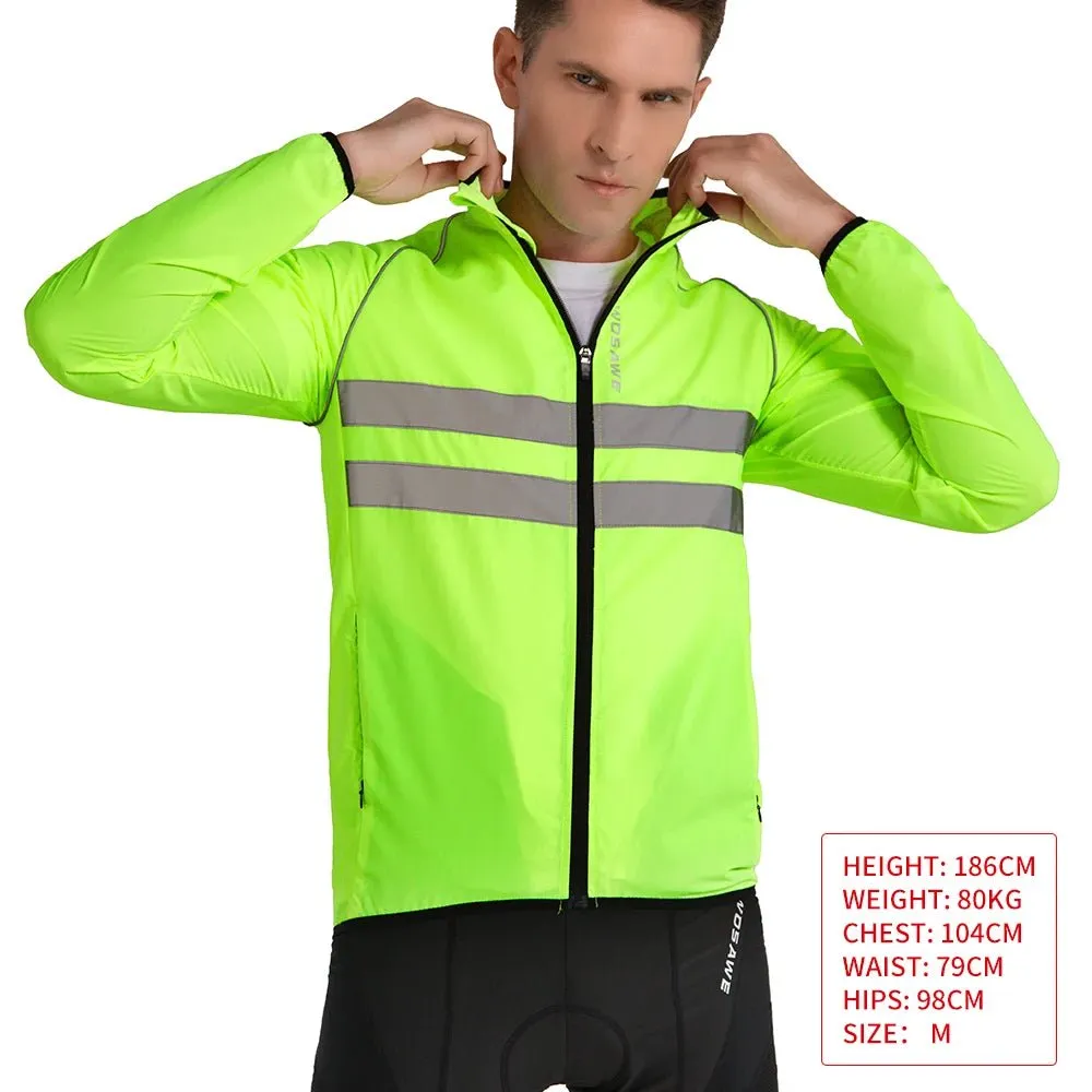 WOSAWE Ultralight Men's Cycling Windbreaker Reflective Jacket