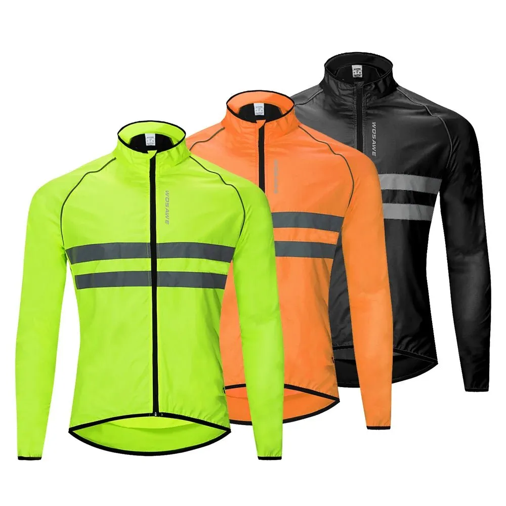WOSAWE Ultralight Men's Cycling Windbreaker Reflective Jacket