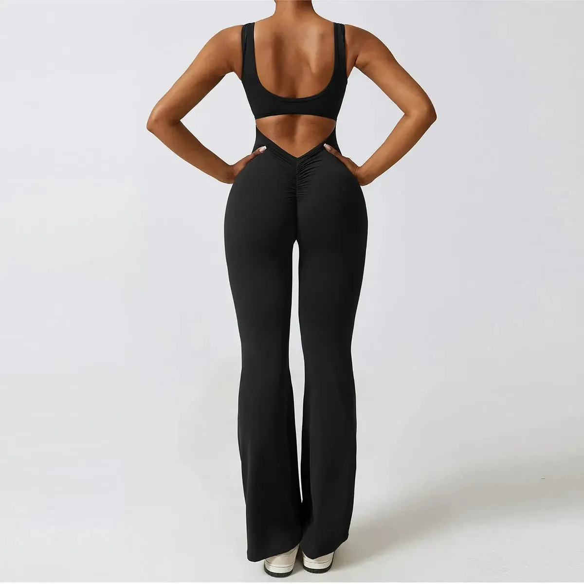 Yoga Flare Gym Bodysuit Set