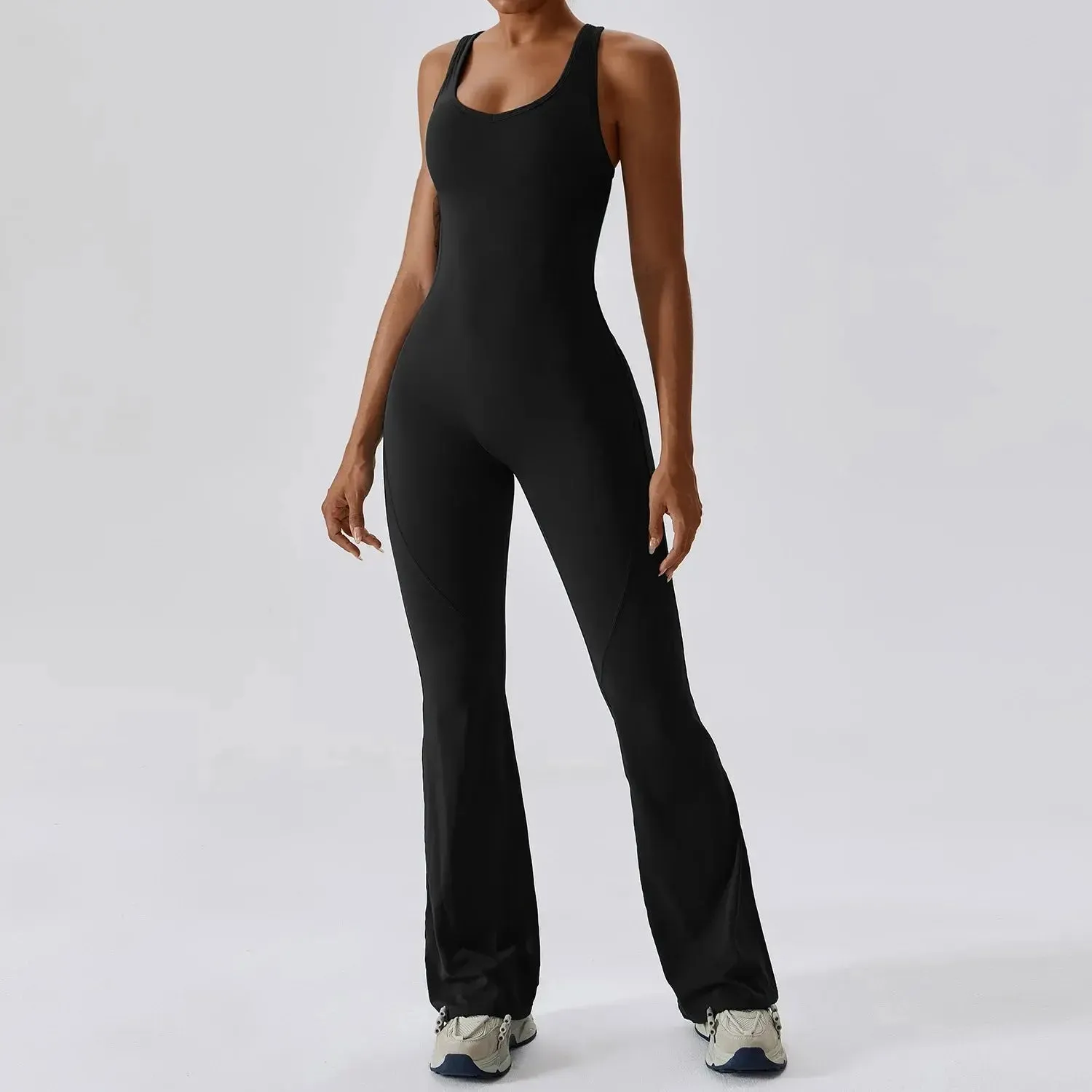 Yoga Flare Gym Bodysuit Set