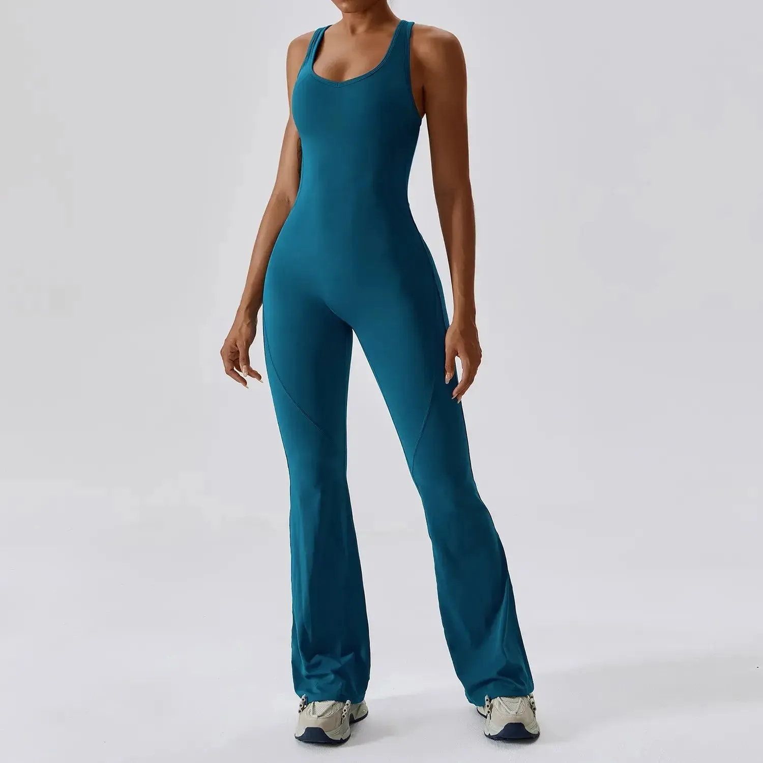 Yoga Flare Gym Bodysuit Set