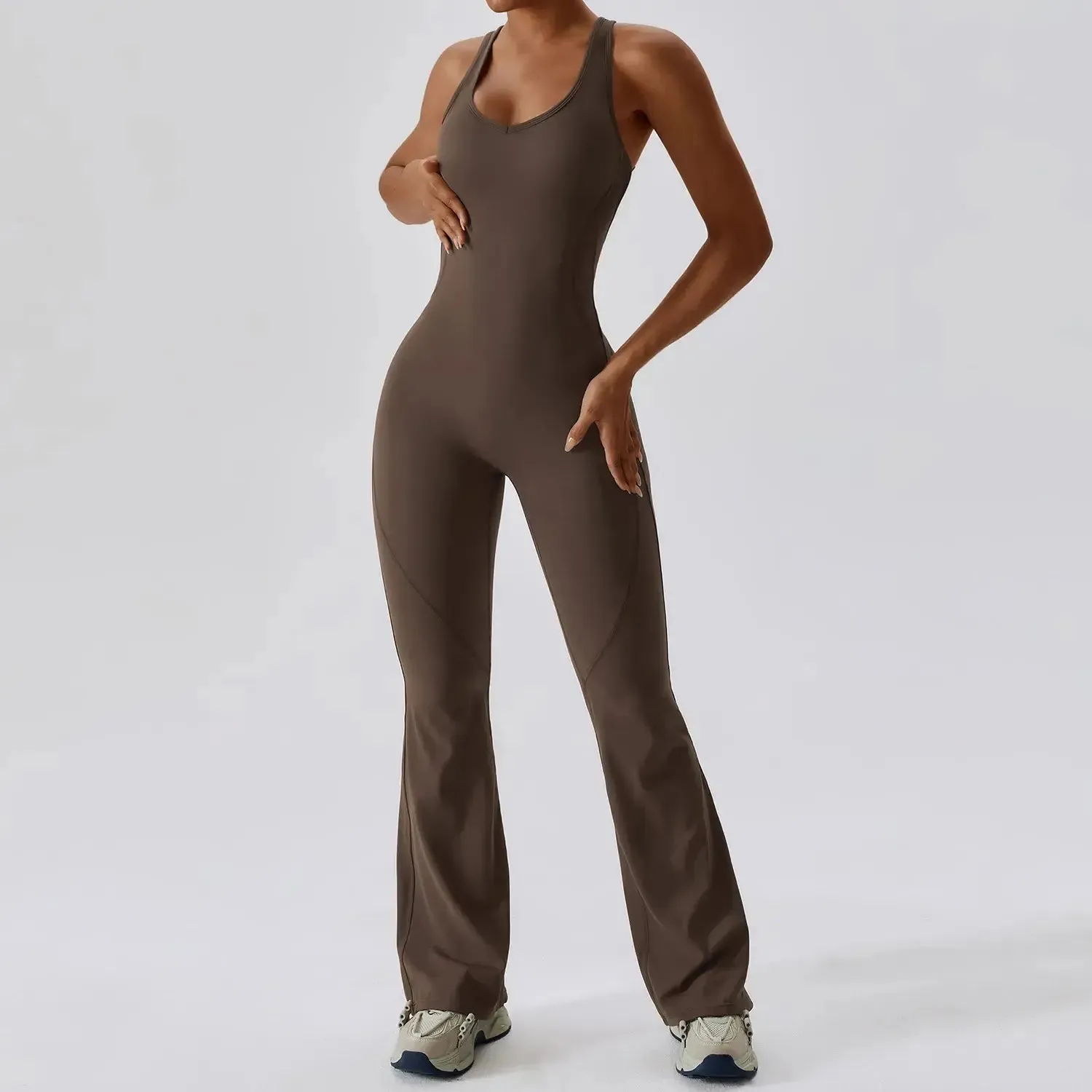 Yoga Flare Gym Bodysuit Set