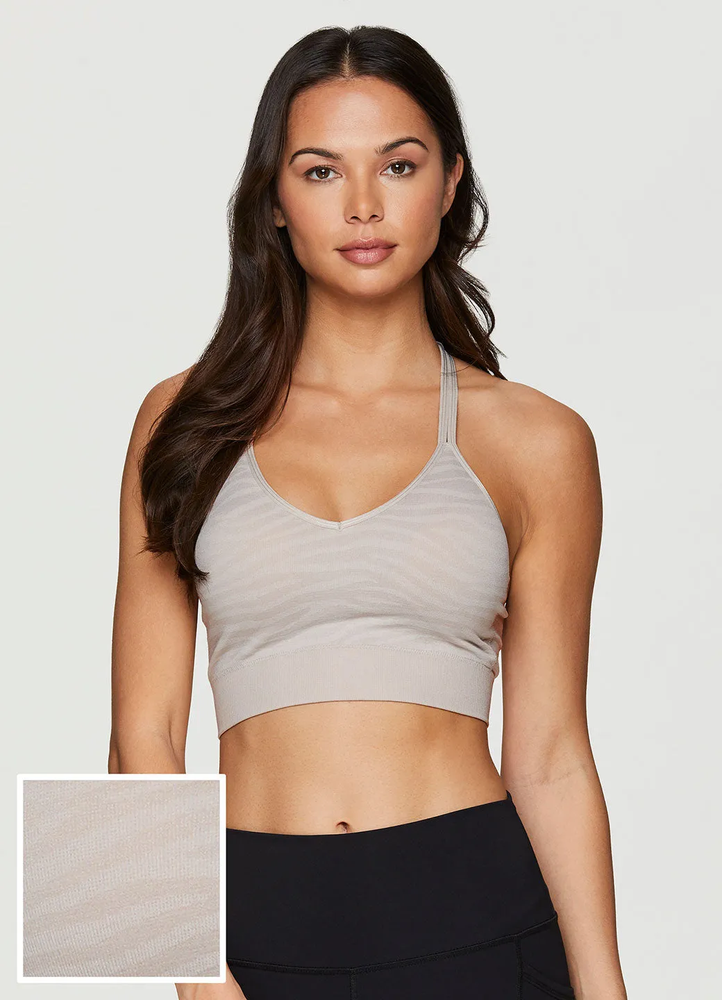 Zebra Jaquard T-Back Bra
